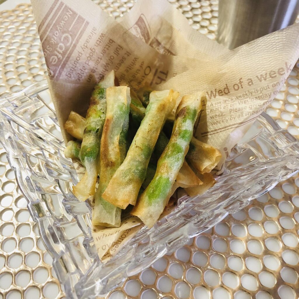 冷凍の枝豆のカリカリ揚