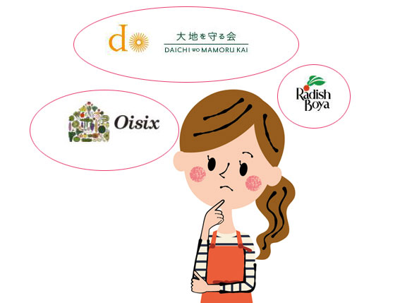 大地を守る会、オイシックス、らでぃっしゅぼーや
